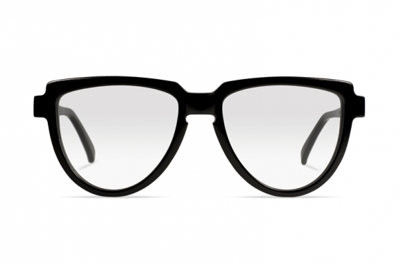 Urican 58BK, Black Acetate Aviator Optical Frame