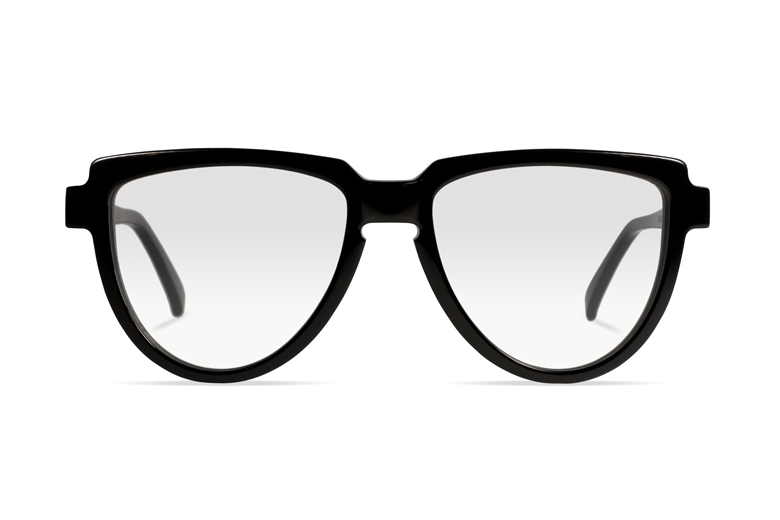 Urican 58BK, Black Acetate Aviator Optical Frame