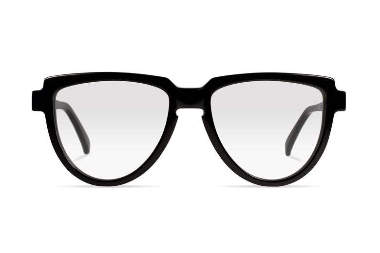 Urican 58BK Monture de Lunettes Aviateur en Acetate Noir