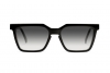 Urican 85BK, Black Acetate Rectangular Sunglasses