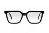 Urican 85BK, Black Acetate Rectangular Optical Frame