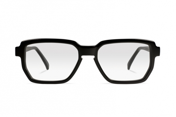 Urican 88BK, Black Acetate Hexagonal Optical Frame