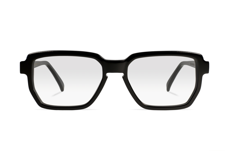 Urican 88BK, Black Acetate Hexagonal Optical Frame