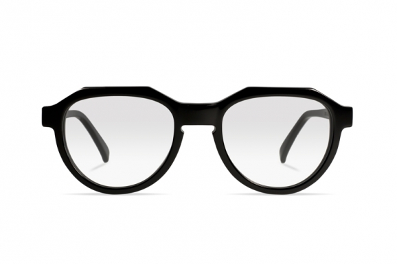 Urican 90BK, Black Acetate Pantoscopic Optical Frame