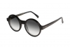 Urican 92BK, Black Acetate Round Sunglasses