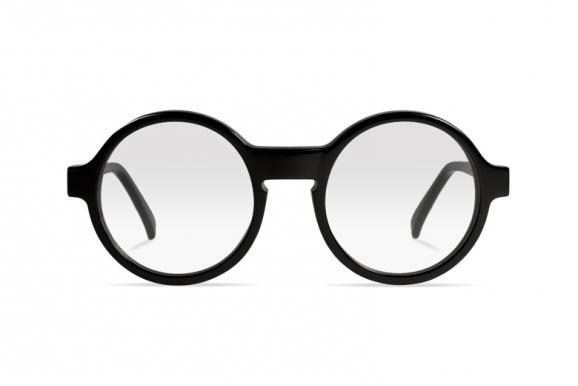 Urican 92BK, Black Acetate Round Optical Frame