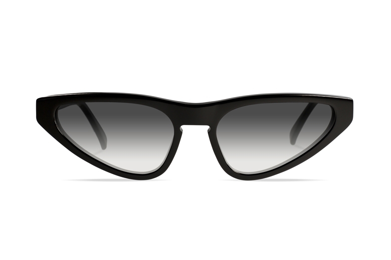 Urican 94BK, Lunettes de Soleil Papillon en Acétate Noir
