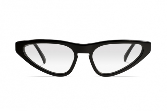 Urican 94BK, Black Acetate Butterfly Optical Frame