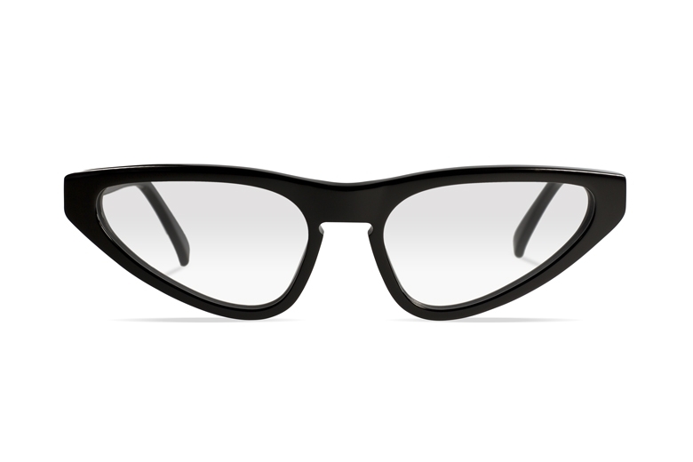 Urican 94BK Monture de Lunettes Papillon en Acetate Noir