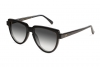 Urican 58BK, Black Acetate Aviator Sunglasses
