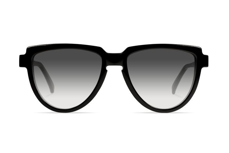 Urican 58BK, Lunettes de Soleil Aviateur en Acétate Noir